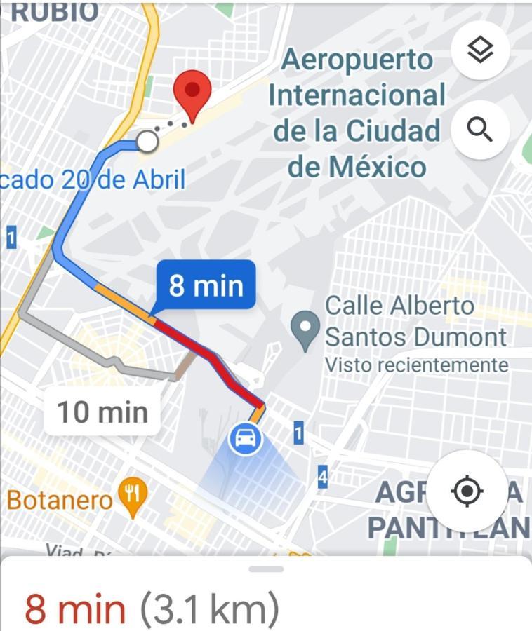 Departamento Cercano Al Aeropuerto T2, A 2 Calles Mexico City Exteriör bild